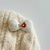 Touca de Bebê Outono Inverno Menina Chapéu de Tricô Estiloso Bebê Estilo Princesa Chapéu de Lã Chapéu de Inverno para Exterior Proteção de Orelha