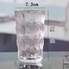 Envío Gratis Vaso de Vidrio con Patrón de Glaciar Vaso de Agua para Mujeres Vaso de Cerveza de Verano Vaso de Té con Leche para el Hogar para Hombres Estilo Ins Vaso para Bebidas