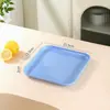 Bandeja de Chá Retangular de Plástico Bandeja para Xícaras de Chá Prato para Conjunto de Chá Prato de Jantar Estilo Nórdico Prato de Frutas Doméstico