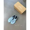 Chanclas Azules con Cuña para Mujer, Nuevo Estilo Primavera y Verano 2025, Elegantes Sandalias de Playa Estilo Francés para Vacaciones