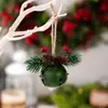 Decoraciones navideñas Haobei colgantes de campanilla coloridos colgantes para árbol de Navidad adornos de carillón de viento colgantes de campana roja