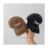 Gorra de Béisbol Vaquera Lavada Estilo Coreano para Niños, Unisex con Letras Bordadas, Gorra de Mezclilla de Alta Calidad para Todas las Estaciones