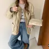 Nueva Chaqueta de Plumas Coreana Otoño/Invierno 2026 Cuello Redondo para Mujer 90% Plumón de Pato Blanco Estilo Bufanda Pana Bloque de Color Holgada Moderna