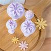 Juego de 4 piezas de molde para repujado de azúcar Daisy herramienta para suplemento alimenticio para bebés patrón de moldeo de primavera molde para galletas de pan al vapor