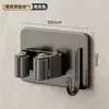 Fabricantes de origen porta mopa de acero inoxidable gancho sin clavos clip de silicona grueso y engrosado clip cuadrado 304 para mopa