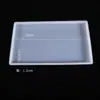 Materiales para Bricolaje Molde para Base de Mesa de Resina Bandeja Rectangular Engrosada Tablero de Presión Molde de Silicona Cuadrado