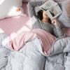 Estilo japonés sin estampado tejido de algodón tres cuatro piezas algodón a rayas buen dormitorio algodón Tianzhu funda de edredón sábanas al por mayor