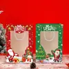 Bolsa de Mano para Ventana de Navidad Bolsa para Empacar Regalos de Navidad Nueva Ventana Transparente Creativa Bolsa de Regalo de Manzana para Nochebuena