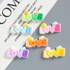 Pinza para el pelo con diseño de letras de amor con degradado de cara brillante, para hacer tú mismo, con pegamento en crema, para carcasa de teléfono móvil, material de joyería, accesorios de resina