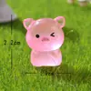 Adornos Luminosos Transfronterizos, Cerditos Rosas Lindos, Mini Animales para Micro-Paisajes, Adornos Pequeños para Coche, Manualidades de Resina DIY