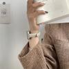 Compatible con la correa de Apple Watch iwatch345678SE, correa de muñeca S910 con patrón de lichi y correa de piel de cordero Starlight.