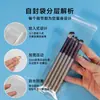 Bolsa de Empaque Especial para Brochas de Maquillaje, Bolsa Larga Transparente Engrosada con Cierre Automático, Bolsa de Plástico PVC Sellada Portátil a Prueba de Polvo