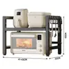 Prateleira para Micro-ondas de Cozinha, Prateleira Multifuncional para Bancada de Forno e Panela de Arroz, Suporte Integrado Telescópico de Armazenamento Multicamadas