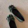 Zapatos Mary Jane de punta cuadrada estilo coreano 2026, nuevos, con lazo, poco profundos, tipo ballet, slip-on, versátiles, de suela gruesa, para mujer