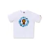 Camiseta de manga corta de la marca japonesa de moda BAPE, peso pesado de verano 240g algodón puro, camuflaje de cabeza de mono, tiburón mono, venta al por mayor transfronteriza