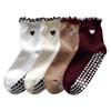 Calcetines de Yoga para Mujer, Calcetines de Pilates hasta la pantorrilla, Calcetines Antideslizantes de Fitness para Mujer, Bordado de Corazón, Calcetines Específicos para Deporte en Suelo, Transfronterizo