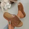 2026 Verano Nuevo Comercio Exterior Tallas Grandes Sandalias Planas Casuales Cómodas Florales Caladas Slip-on Talla Única para Todos