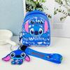 Bolsa Escolar Mini de Dibujos Animados Billetera para Monedas Conejo Azul Conejo Stitch Estrella Bolsa para Auriculares de Bebé Llavero Premios
