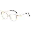 Marco de Gafas Moda Nuevo Ojo de Gato para Mujer Tendencia Decoración de Diamantes Espejo Plano Comercio Exterior Transfronterizo Gafas que Cambian de Color Anti-azul