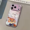 Raposa de Floco de Neve Capa para Celular Apple 17Pro Iphone16Pm Textura de Couro 15 Estilosa 14Plus Anti-Queda 1
