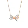 Versão de Luxo do Colar Cisne Degradê Azul, Vermelho, Rosa, Branco e Preto da Swarovski para Mulheres, Apresentando Corrente Dinâmica para Clavícula com Cristal Swarovski Element