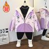 Moda Masculina Outono e Inverno 2025 Roupas de Algodão Bonitas e Elegantes Roupas de Algodão Estampadas para Meninas Tops Elegantes com Capuz Pontudo para Meninas Tops