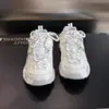 Tênis Feminino 2026 Novo Modelo Primavera e Outono para Crianças Maiores, Sapatos de Malha Respirável para Meninas, Tênis Estilo Pai para Crianças, Sapatos Casuais
