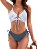2026 Europeo y Americano Nuevo Transfronterizo Sexy de Tirantes Espalda Descubierta Bikini de Dos Piezas Traje de Baño Moda Femenina Estampado de Leopardo Conjunto de Ropa de Baño