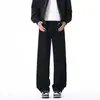 Jeans Rectos Holgados Color Gris Humo para Hombre 2026 Verano Delgados Casual Americano Elásticos Pantalones para Hombre