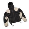 Abrigo de felpa polar con capucha y cremallera de tendencia de costura de moda transfronteriza de otoño e invierno, abrigo de pareja al por mayor