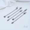 Acero de Titanio Antidesvanecimiento Superficie Lisa Forma de Corazón Estrella de Cinco Puntas Ovalada Gota de Agua Cierre de Langosta Cadena de Extensión Accesorios de Joyería Hechos a Mano para Bricolaje