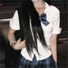 Saia Uniforme JK Estilo Colegial Conjunto Completo Verão Garota Apimentada Pura Camisa Manga Curta Cintura Justa Estudante Xadrez Plissada Terno