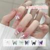 Decorações de Unhas Influenciador Aurora Dopamina Borboleta Pequena Gradiente Multicolorido Resina Borboleta Tridimensional Strass para Unhas Acessórios