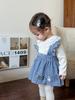 Ropa Infantil Caña de Azúcar Conjunto de Otoño para Niñas 2025 Nuevo Estilo Ropa Infantil Elegante Pequeña Princesa Conjunto de Otoño Conjunto para Bebés de Principios de Otoño