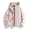 Jaqueta três em um com forro de fleece, confortável, quente, moderna, fashion, versátil, personalizável com estampa, unissex, para lazer ao ar livre