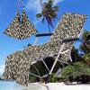 Funda para silla de playa transfronteriza funda para silla de playa de microfibra serie leopardo con impresión digital 3D