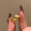 Anillo ojo de gato cnc anillo liso anillo corrugado moda lujo ligero simple sólido cerrado dorado anillo de pareja regalo