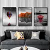 Pintura decorativa para sala de estar de lujo ligero estilo nórdico simple fondo de sofá pared negra y blanca estilo industrial pintura colgante Restaurante Hotel mural