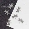 Acessórios DIY simples e vintage de liga com libélula 19x21mm para colares, brincos, correntes de celular e chaveiros de bolsa - atacado
