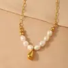 Collar Colgante de Perla de Agua Dulce Gota Estilo Nuevo Simple Natural Transfronterizo para Mujer Verano Lujo Ligero Joyería de Gama Alta