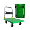 Carro plano de plástico de cuatro ruedas y cinco ruedas tubo cuadrado engrosado buen material carga pesada silencioso se adapta a múltiples superficies de carretera plegable