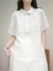 Camisa Versátil de Punto Suelto Estilo Francés para Adelgazar, Media Cardigan para Mujer, Moda Casual Nueva Verano 2026, Top Talla Plus