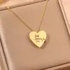 Collar Clásico de Acero de Titanio Libro de Amor para Mujer, Cadena para Clavícula de Corazón de Carta de Amor para Pareja de Venta Caliente Transfronteriza, No se Desvanece