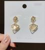 Pendientes de plata con forma de tulipán y perla con forma de gota de aceite, estilo japonés y coreano, con forma de corazón, para niña, nuevos pendientes de moda al por mayor