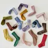 Calcetines de Algodón Clase A para Niños y Niñas de Primavera y Otoño, Calcetines de Caña Media de Color Sólido, Calcetines Holgados para Bebé