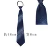 Corbata Negra para Mujer con Cremallera, Decoración de Camisa Perezosa Sin Nudo, Estilo JK Japonés, Larga y Corta, Estilo Universitario, Atada a Mano de Estudiante, para Hombre