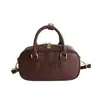 Bolsa de Mão Elegante e Simples para Mulheres, Nova Tendência Inverno 2025 Texturizada Versátil Bolsa Bowling de Ombro Transversal