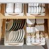 Estante extraíble para platos de cocina, estante para cuencos de gabinete, cesta extraíble tipo cajón, escurridor de platos, estante de almacenamiento de acero inoxidable