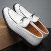 Amazon Aliexpress Más Vendidos Transfronterizos Talla Grande Mocasines Modernos Slip-On Zapatos Casuales Estilo Británico Zapatos de Cuero 3522