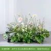 Arte Floral de Três Caracteres, Combinação de Paisagismo com Planta Verde Artificial, Decoração de Paisagem com Flores Artificiais, Vitrine de Arte Floral, Decoração de Pátio